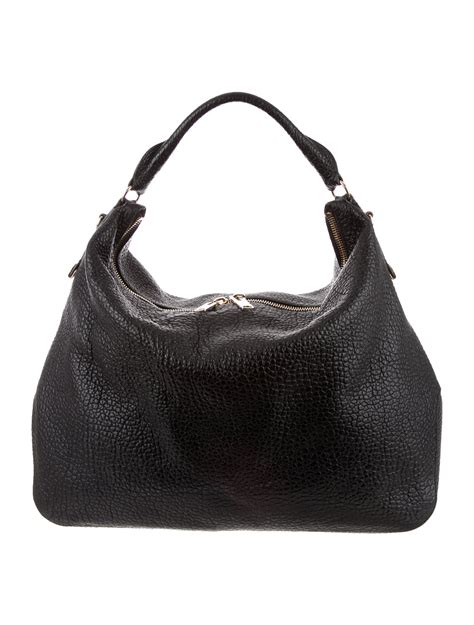 burberry pebbled leather hobo|More.